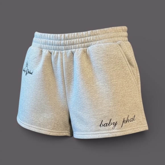 Baby Phat Women's Athletic Gray Shorts - Picture 2 of 3